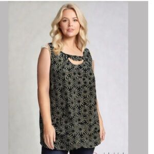 Mandy Evans Black Sleeveless top SZ Xlarge​​​​​​